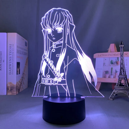 Demon Slayer Night Light (USB Plug/Black Base)
