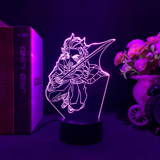 Demon Slayer Night Light (USB Plug/Black Base)